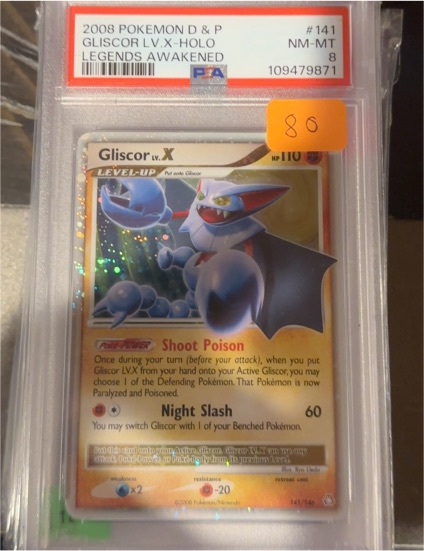 2008 Pokemon Diamond & Pearl Legends Awakened #141 Gliscor LV.X Holo — front