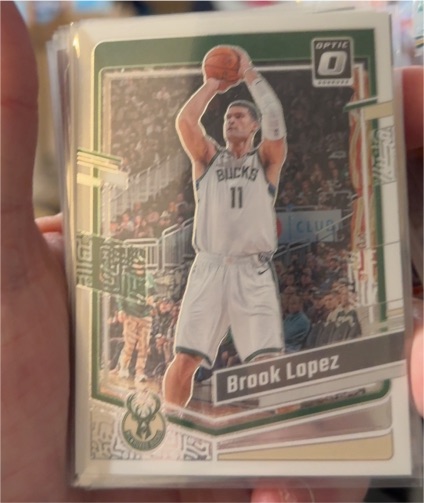 2023-24 Donruss Optic #15 Brook Lopez Milwaukee Bucks — front