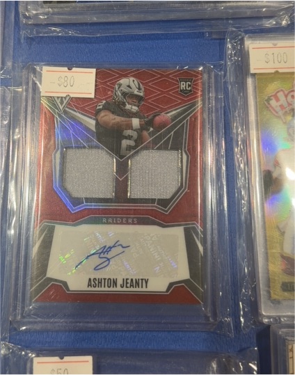 2025 Panini Phoenix #DRP-AJY Ashton Jeanty Dual Rookie Patch Auto Red — front