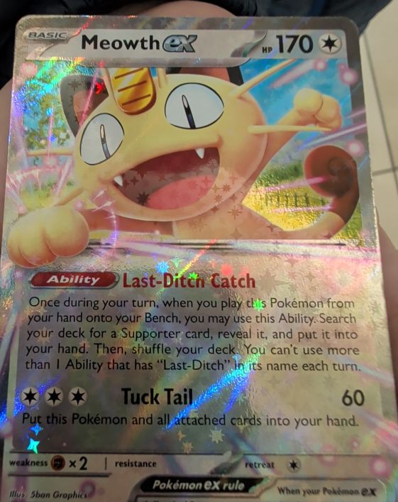 Pokémon Meowth EX 62/88 Perfect Order — front