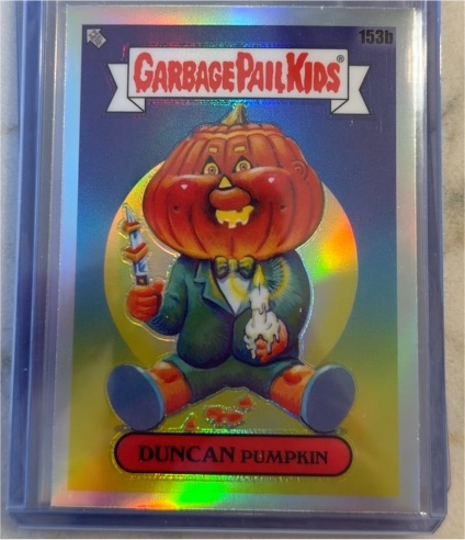 2021 Topps Chrome Garbage Pail Kids #153b Duncan Pumpkin — front