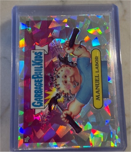 2023 Topps Chrome Garbage Pail Kids #230a Manuel Labor Atomic Refractor — front