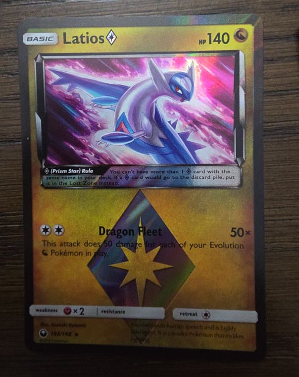 2018 Pokémon SM Celestial Storm #108 Latios Prism Star — front