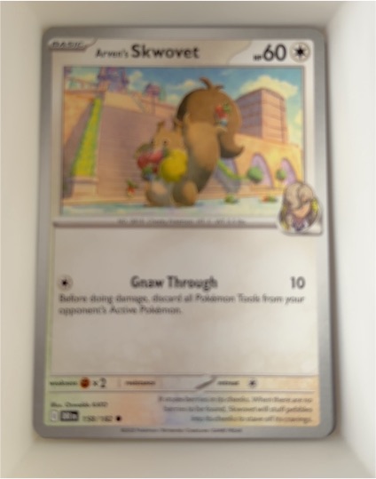 2023 Pokémon TCG Destined Rivals #158 Arven's Skwovet — front