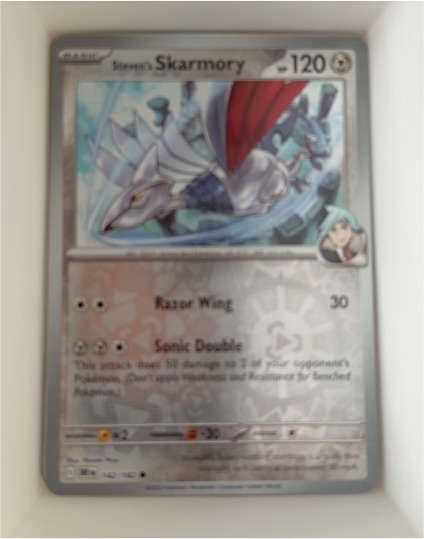 2022 Pokémon SV10: Destined Rivals #142 Steven's Skarmory — front