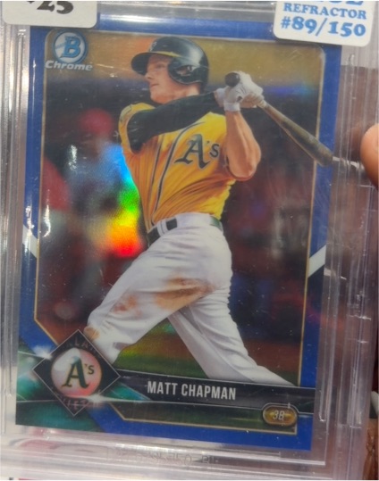 2018 Bowman Chrome #42 Matt Chapman — front