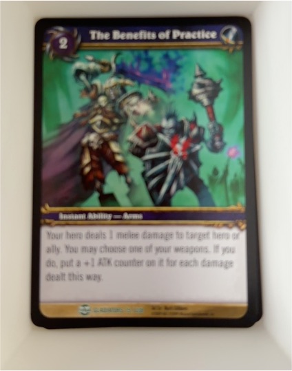 2009 World of Warcraft TCG Blood of the Gladiators #75 The Benefits of Practice — front