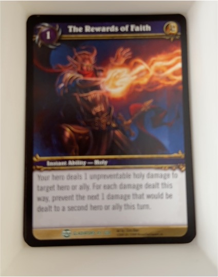 2009 World of Warcraft TCG Blood of Gladiators #45 The Rewards of Faith — front