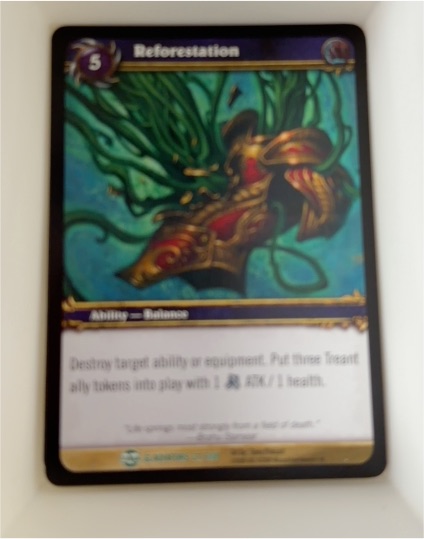 2009 World of Warcraft TCG Blood of Gladiators #21 Reforestation — front