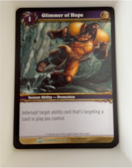 World of Warcraft TCG Blood of Gladiators #43/208 Glimmer of Hope — front