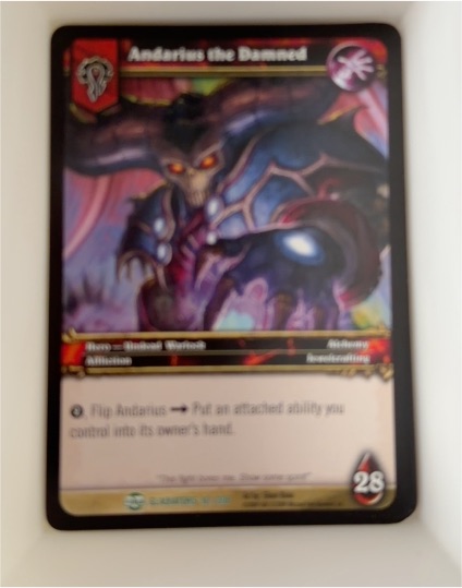 World of Warcraft TCG Blood of Gladiators #10/208 Andarius the Damned — front