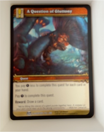 2009 World of Warcraft TCG Blood of Gladiators #193 A Question of Gluttony — front