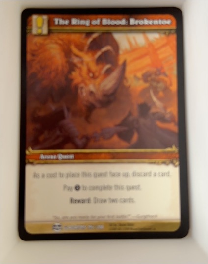 2009 World of Warcraft TCG #195 The Ring of Blood: Brokentoe — front