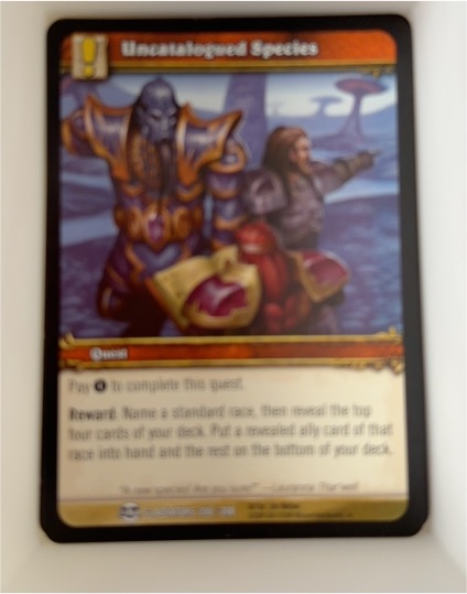 2009 World of Warcraft TCG Blood of the Gladiators #200 Uncatalogued Species — front
