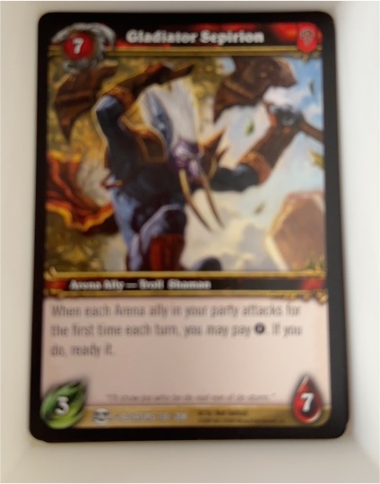 World of Warcraft TCG Blood of Gladiators #130 Gladiator Sepirion — front