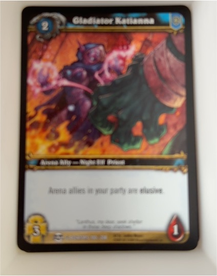 World of Warcraft TCG Gladiator Katianna — front