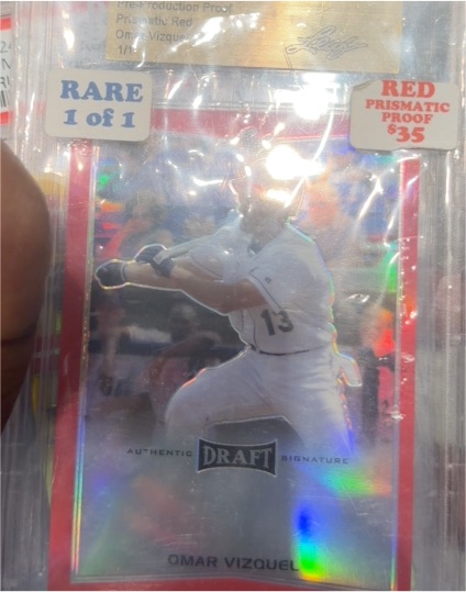 2016 Leaf Metal Draft #13 Omar Vizquel — front