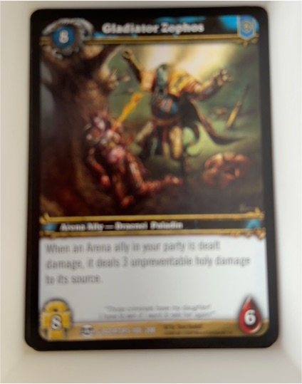 World of Warcraft TCG Gladiator Zophos - Blood of the Gladiators 108/208 — front