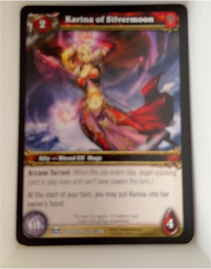 2009 World of Warcraft TCG Blood of Gladiators #135 Karina of Silvermoon — front