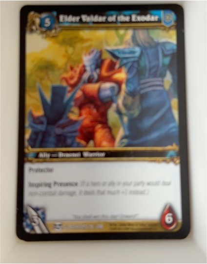 2009 World of Warcraft TCG Blood of the Gladiators #98 Elder Valdar of the Exodar — front