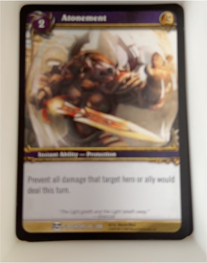 2009 World of Warcraft TCG Blood of Gladiators #40 Atonement — front