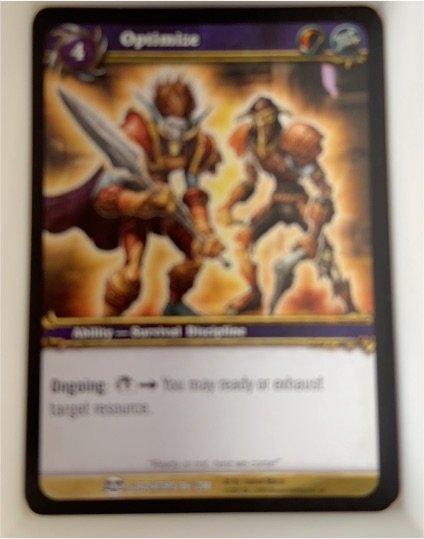 2009 World of Warcraft TCG Blood of Gladiators #86 Optimize — front