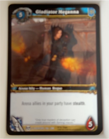 World of Warcraft TCG Blood of the Gladiators #106 Gladiator Meganna — front