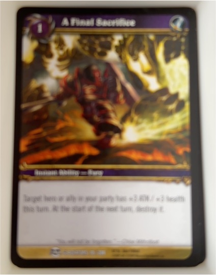 2009 World of Warcraft TCG Blood of the Gladiators #78 A Final Sacrifice — front