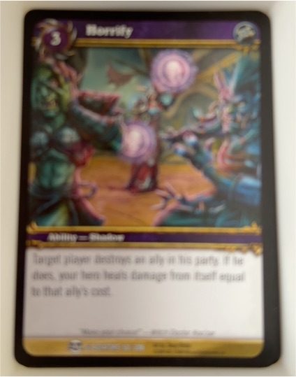 2009 World of Warcraft TCG Blood of Gladiators #50 Horrify — front