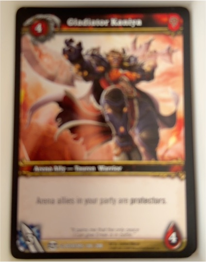 World of Warcraft TCG Blood of the Gladiators #128 Gladiator Kaniya — front