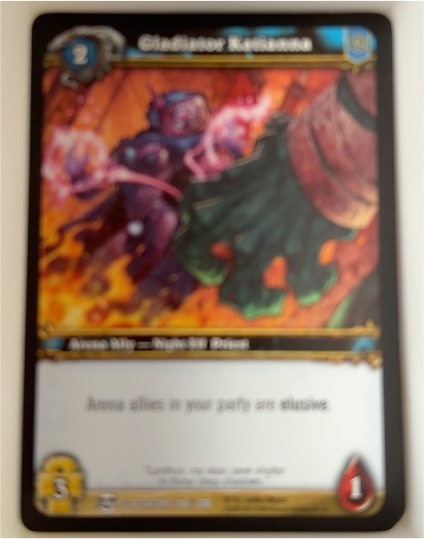 2006 World of Warcraft TCG Blood of Gladiators #100 Gladiator Katianna — front