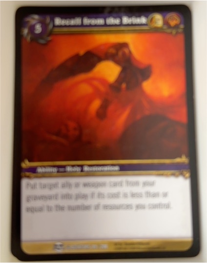 2009 World of Warcraft TCG Recall from the Brink #89 Blood of the Gladiators — front