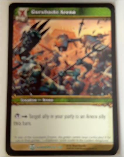 2009 World of Warcraft TCG Blood of Gladiators #201/208 Gurubashi Arena — front