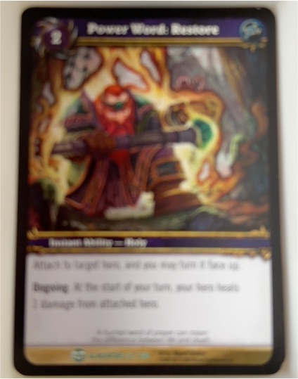 2009 World of Warcraft TCG Blood of Gladiators #52 Power Word: Restore — front
