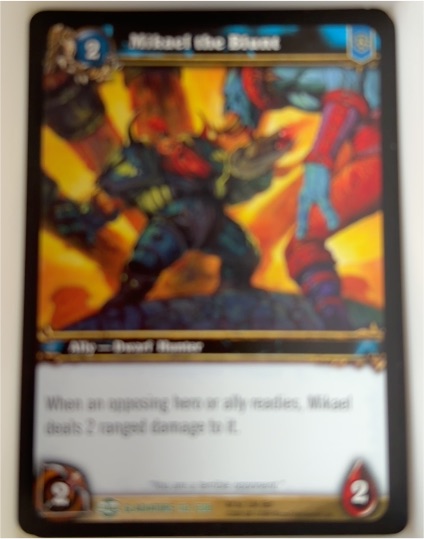 2009 World of Warcraft TCG Blood of Gladiators #162 Mikael the Blunt — front