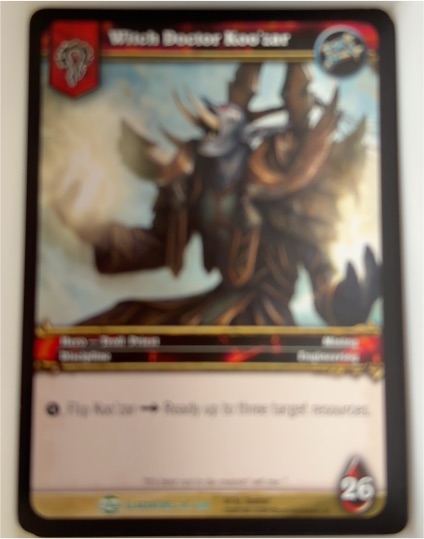 2009 World of Warcraft TCG #18/208 Witch Doctor Koo'zar — front