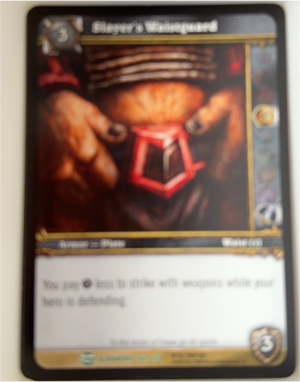 2009 World of Warcraft TCG Blood of Gladiators #166 Slayer's Waistguard — front