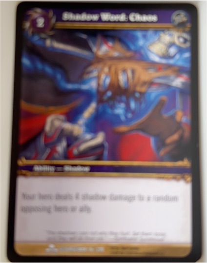 2009 World of Warcraft TCG Scourgewar #76 Shadow Word: Chaos — front