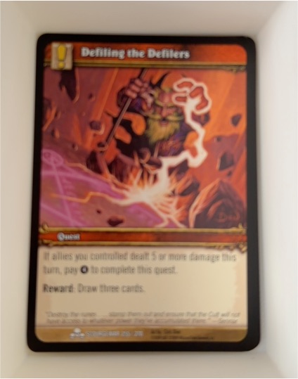 World of Warcraft TCG Scourgewar #255 Defiling the Defilers — front