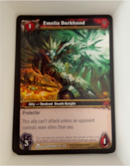 2010 World of Warcraft TCG Scourgewar #172 Emelia Darkhand — front