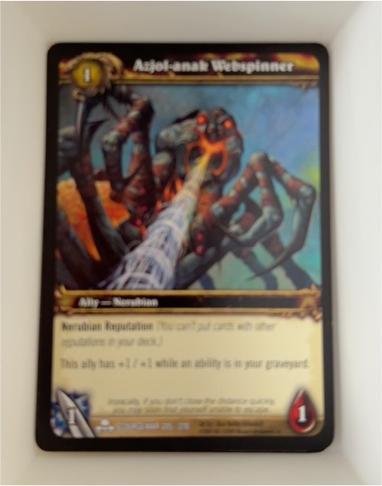 World of Warcraft TCG Scourgewar #205 Azjol-anak Webspinner — front
