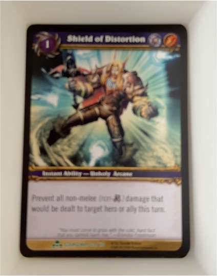 2009 World of Warcraft TCG Scourgewar #120/270 Shield of Distortion — front