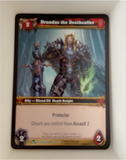 World of Warcraft TCG Scourgewar #171 Drandus the Deathcaller — front