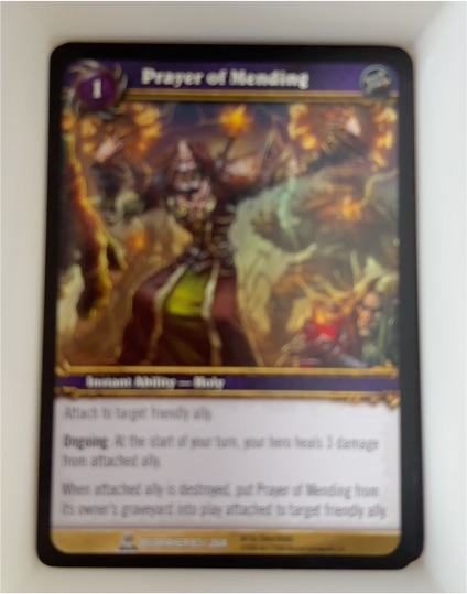 2008 World of Warcraft TCG Servants of the Betrayer #83 Prayer of Mending — front