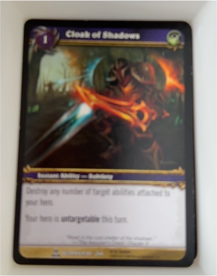 2007 World of Warcraft TCG Servants of the Betrayer #88 Cloak of Shadows — front