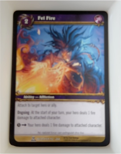 World of Warcraft TCG Servants of the Betrayer #112 Fel Fire — front