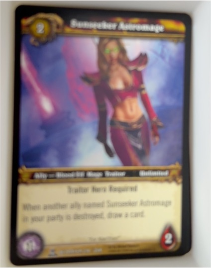 World of Warcraft TCG 2008 Servants of the Betrayer #214 Sunseeker Astromage — front