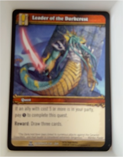 2008 World of Warcraft TCG #254/264 Leader of the Darkcrest — front