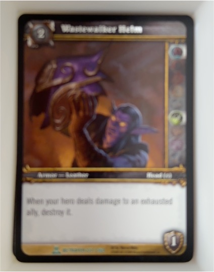 2008 World of Warcraft TCG Servants of the Betrayer #227 Wastewalker Helm — front