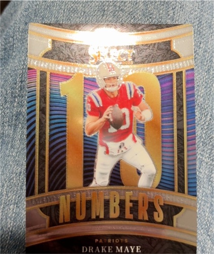 2025 Panini Select #15 Drake Maye Numbers — front